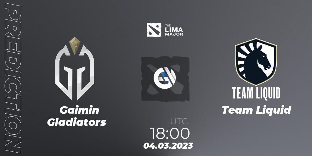 Pronósticos Gaimin Gladiators - Team Liquid. 04.03.2023 at 18:07. The Lima Major 2023 - Dota 2