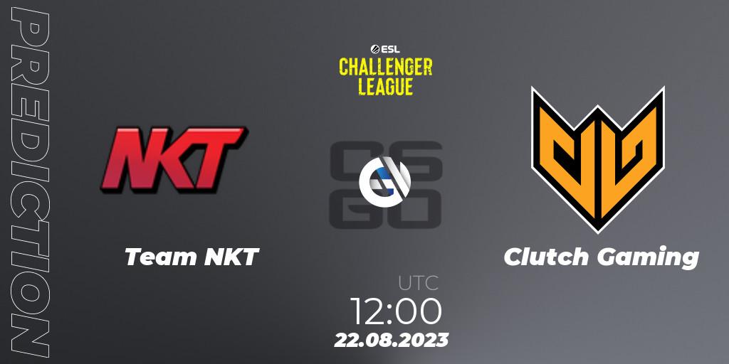 Pronósticos Team NKT - Clutch Gaming. 22.08.2023 at 12:00. ESL Challenger League Season 46: Asia-Pacific - Counter-Strike (CS2)
