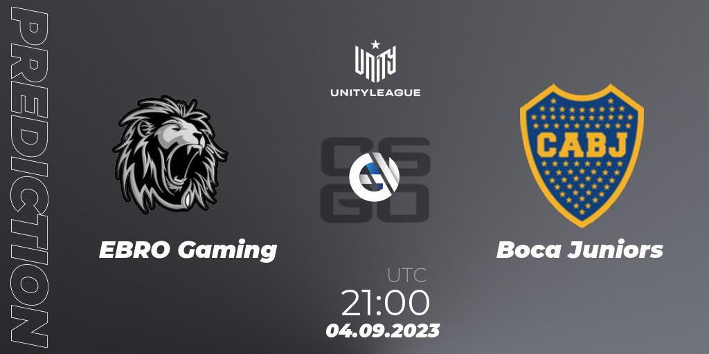Pronósticos EBRO Gaming - Boca Juniors. 04.09.2023 at 21:00. LVP Unity League Argentina 2023 - Counter-Strike (CS2)