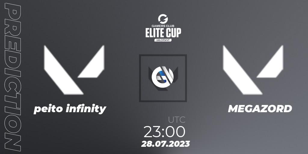 Pronósticos peito infinity - MEGAZORD. 28.07.2023 at 23:00. Gamers Club Elite Cup 2023 - VALORANT