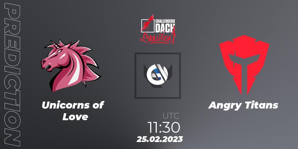 Pronósticos Unicorns of Love - Angry Titans. 25.02.2023 at 12:00. VALORANT Challengers 2023 DACH: Evolution Split 1 - VALORANT