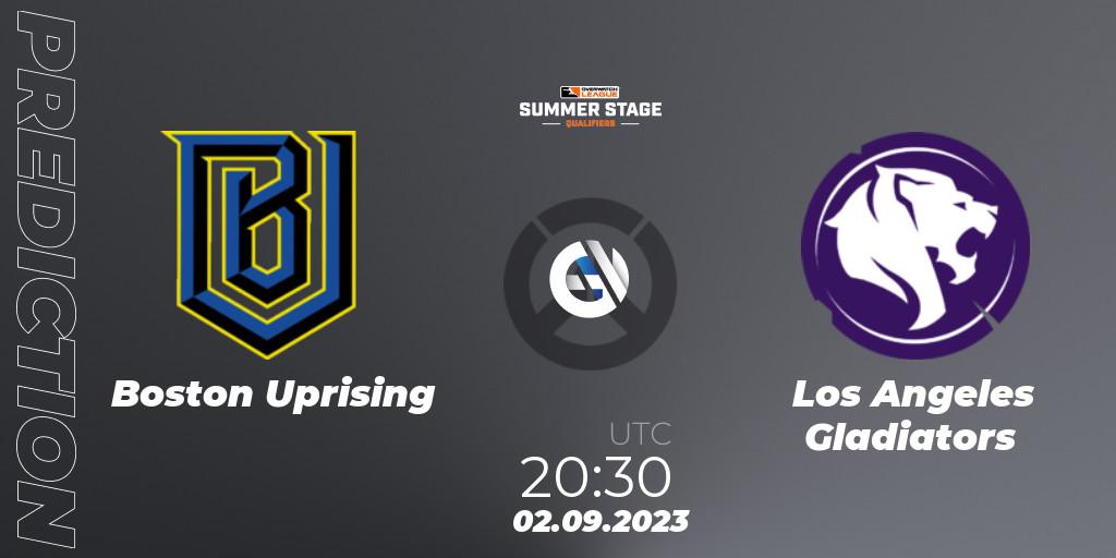 Pronósticos Boston Uprising - Los Angeles Gladiators. 02.09.23. Overwatch League 2023 - Summer Stage Qualifiers - Overwatch
