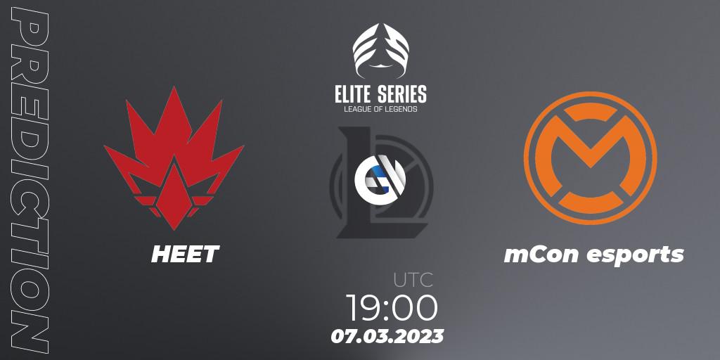 Pronósticos HEET - mCon esports. 07.03.23. Elite Series Spring 2023 - Group Stage - LoL
