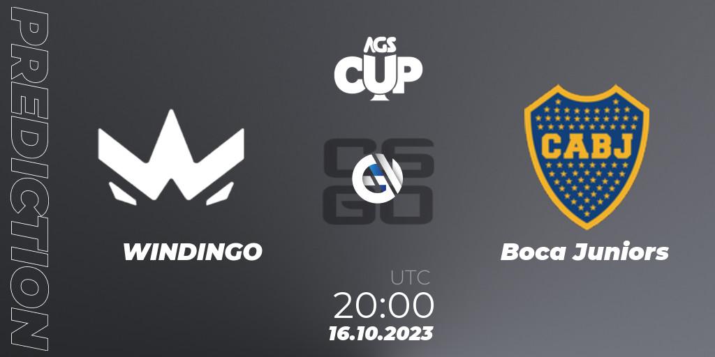 Pronósticos WINDINGO - Boca Juniors. 16.10.2023 at 20:15. AGS CUP 2023 - Counter-Strike (CS2)