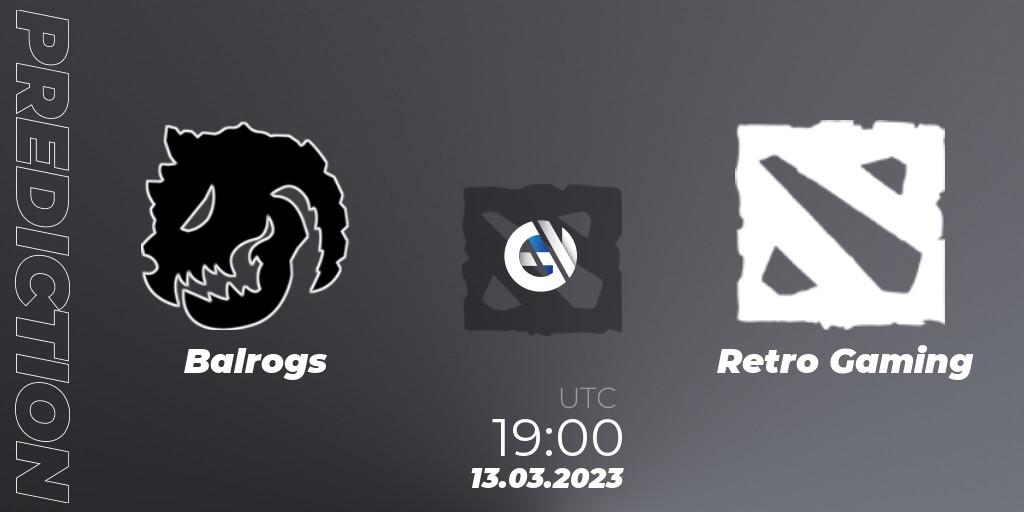 Pronósticos Balrogs - Retro Gaming. 13.03.2023 at 19:12. TodayPay Invitational Season 4 - Dota 2