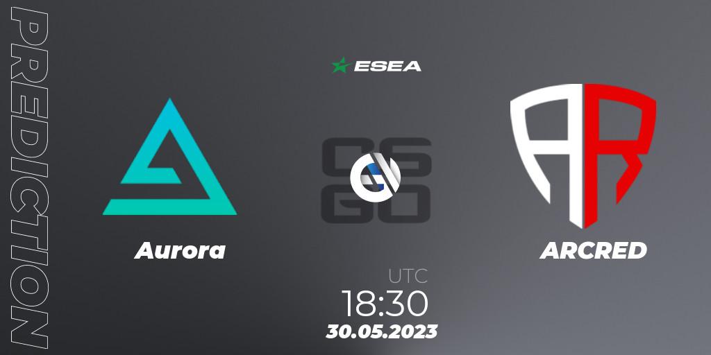 Pronósticos Aurora - ARCRED. 30.05.2023 at 18:30. ESEA Advanced Season 45 Europe - Counter-Strike (CS2)