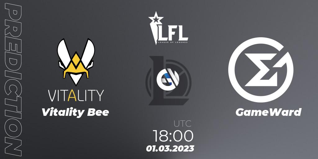 Pronósticos Vitality Bee - GameWard. 01.03.2023 at 18:00. LFL Spring 2023 - Group Stage - LoL