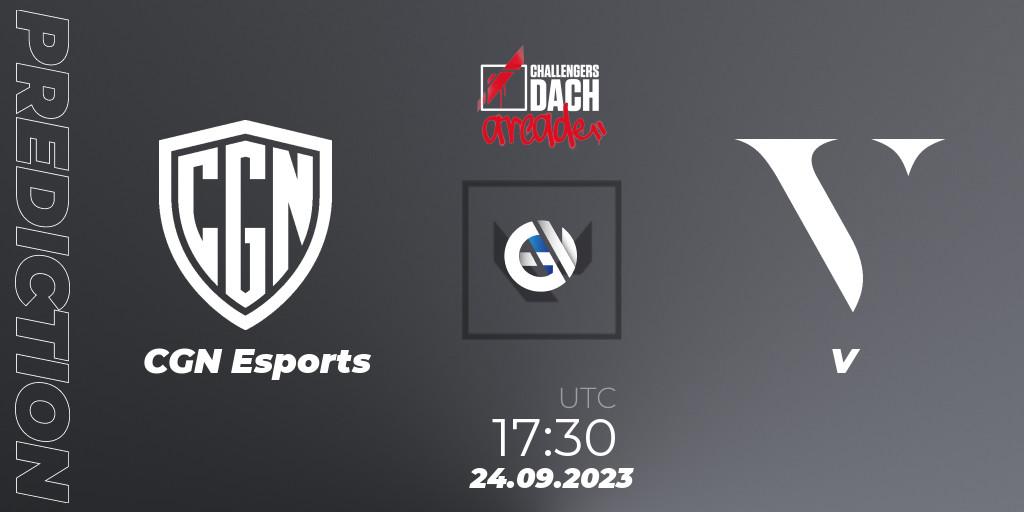 Pronósticos CGN Esports - V. 24.09.2023 at 17:30. VALORANT Challengers 2023 DACH: Arcade - VALORANT