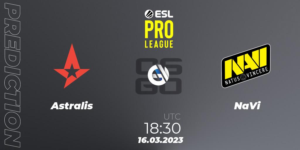 Pronósticos Astralis - NaVi. 16.03.23. ESL Pro League Season 17 - CS2 (CS:GO)