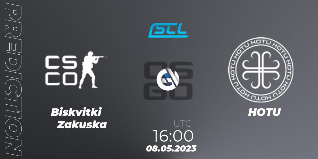 Pronósticos Biskvitki Zakuska - HOTU. 08.05.2023 at 16:00. SCL Season 9 - Counter-Strike (CS2)