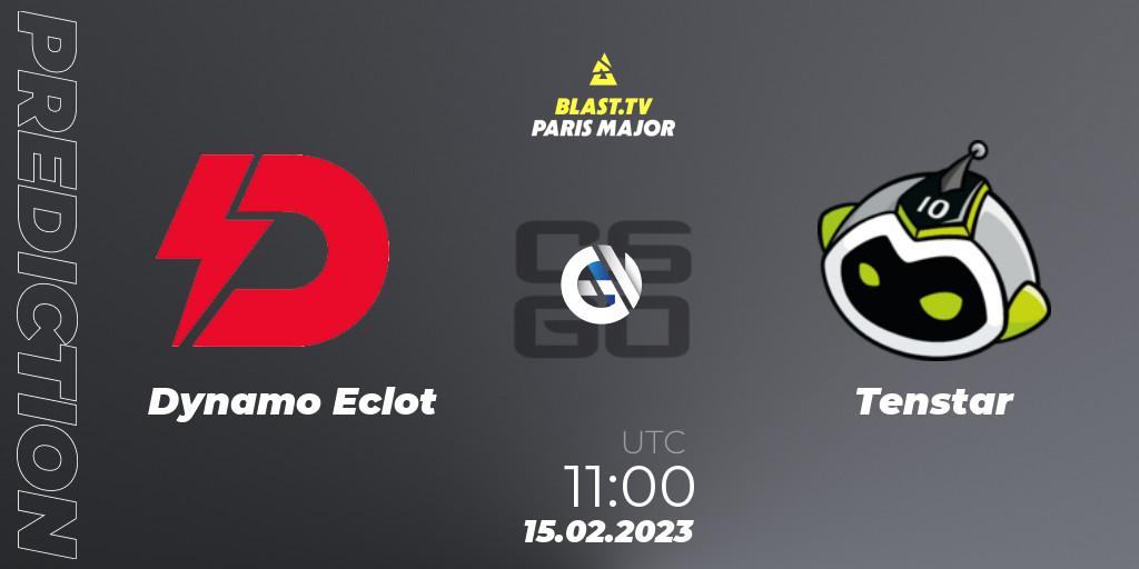 Pronósticos Dynamo Eclot - Tenstar. 15.02.2023 at 11:00. BLAST.tv Paris Major 2023 Europe RMR Open Qualifier 2 - Counter-Strike (CS2)