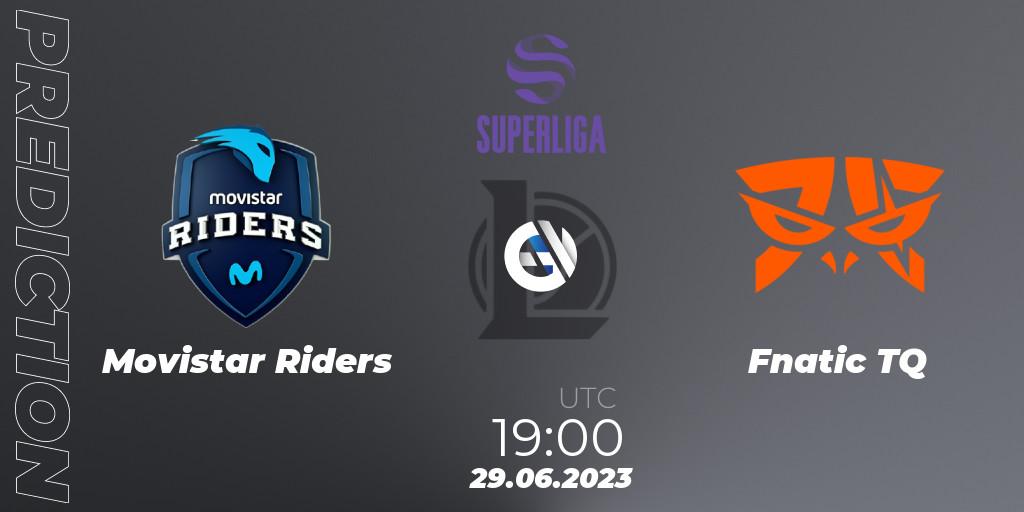 Pronósticos Movistar Riders - Fnatic TQ. 29.06.23. Superliga Summer 2023 - Group Stage - LoL
