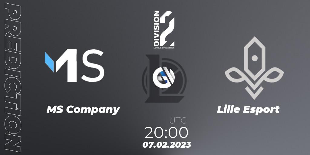 Pronósticos MS Company - Lille Esport. 07.02.2023 at 20:00. LFL Division 2 Spring 2023 - Group Stage - LoL