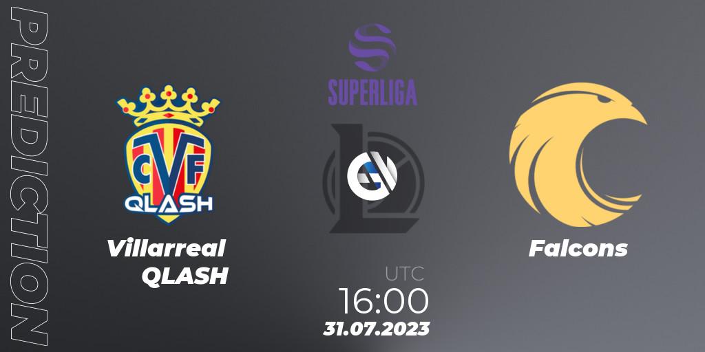 Pronósticos Villarreal QLASH - Falcons. 31.07.23. LVP Superliga 2nd Division 2023 Summer - LoL