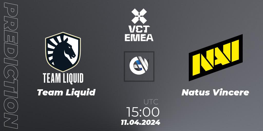 Pronósticos Team Liquid - Natus Vincere. 11.04.24. VALORANT Champions Tour 2024: EMEA League - Stage 1 - Group Stage - VALORANT