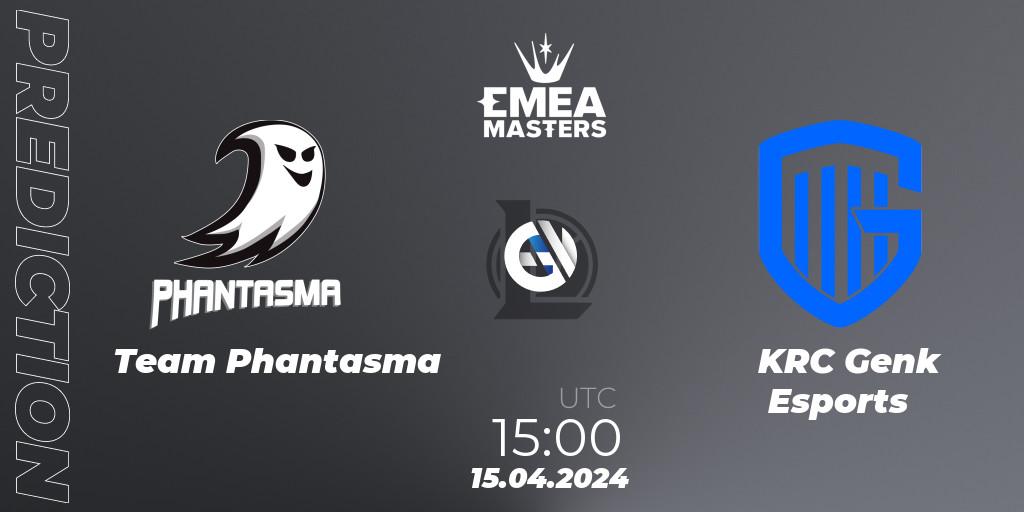 Pronósticos Team Phantasma - KRC Genk Esports. 15.04.24. EMEA Masters Spring 2024 - Play-In - LoL