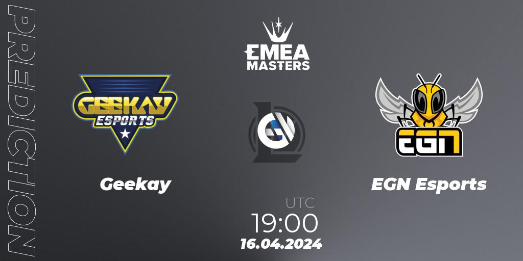 Pronósticos Geekay - EGN Esports. 16.04.24. EMEA Masters Spring 2024 - Play-In - LoL