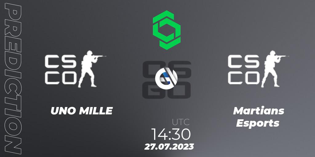 Pronósticos UNO MILLE - Martians Esports. 27.07.2023 at 14:30. CCT South America Series #9: Closed Qualifier - Counter-Strike (CS2)