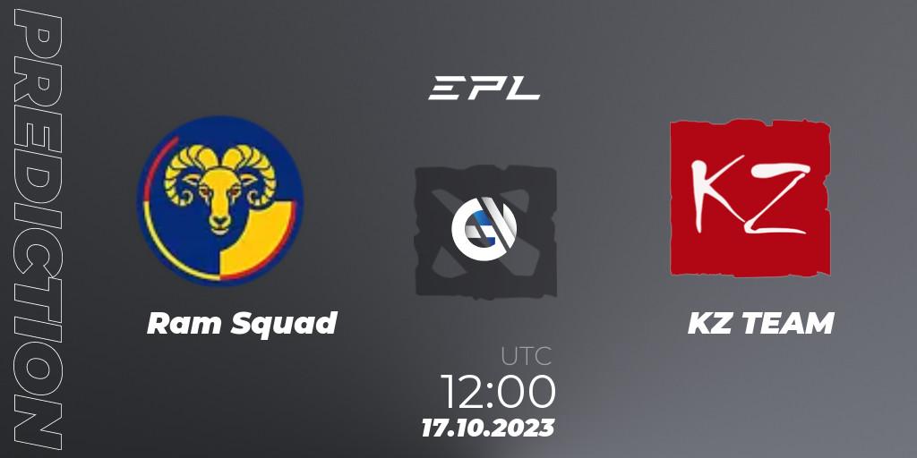 Pronósticos Ram Squad - KZ TEAM. 17.10.2023 at 12:30. European Pro League Season 13 - Dota 2