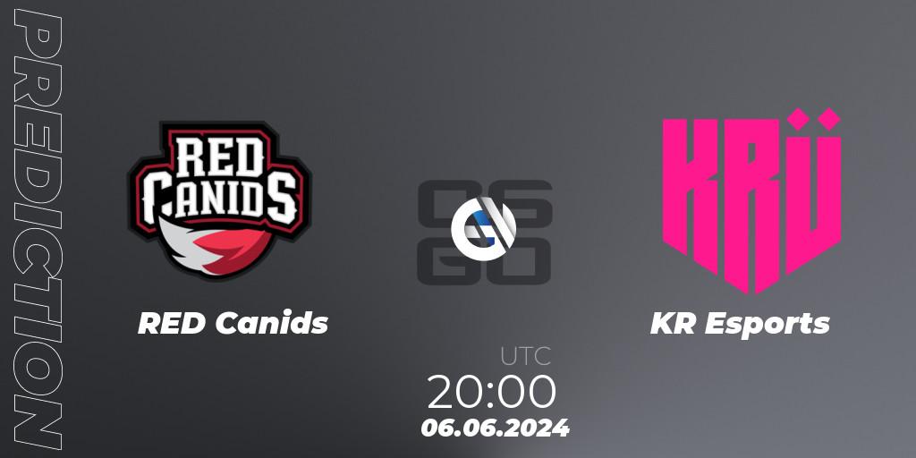 Pronósticos RED Canids - KRÜ Esports. 06.06.2024 at 20:00. Regional Clash Arena South America - Counter-Strike (CS2)