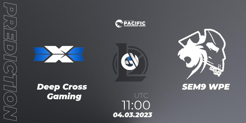 Pronósticos Deep Cross Gaming - SEM9 WPE. 04.03.2023 at 11:00. PCS Spring 2023 - Group Stage - LoL