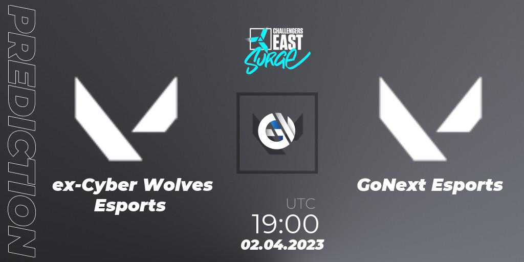 Pronósticos ex-Cyber Wolves Esports - GoNext Esports. 02.04.23. VALORANT Challengers 2023 East: Surge Split 2 - VALORANT