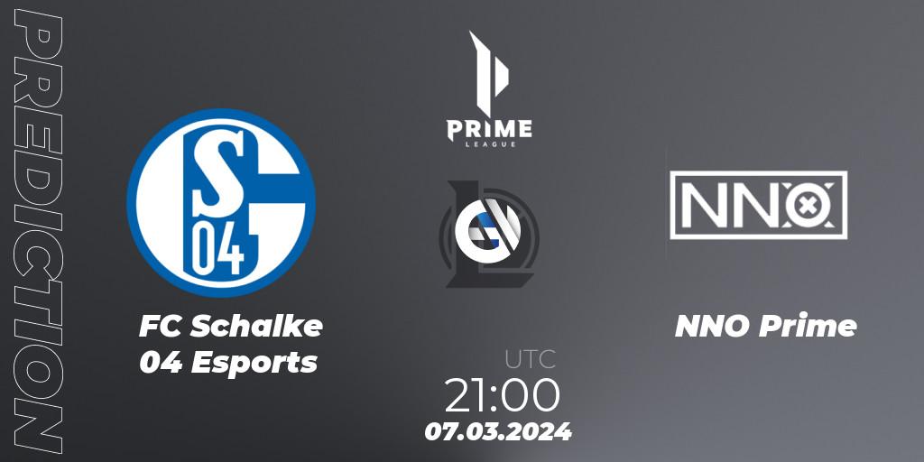 Pronósticos FC Schalke 04 Esports - NNO Prime. 07.03.24. Prime League Spring 2024 - Group Stage - LoL