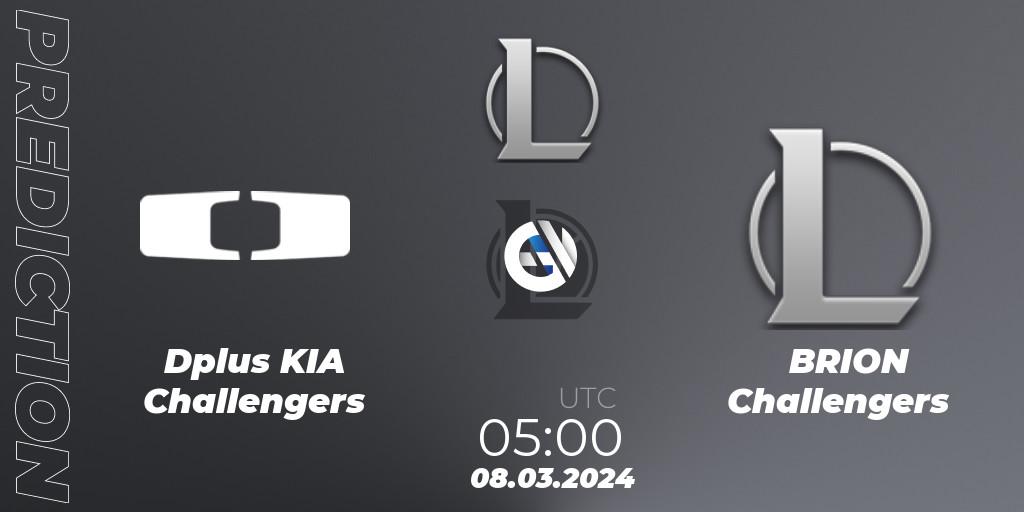 Pronósticos Dplus KIA Challengers - BRION Challengers. 08.03.24. LCK Challengers League 2024 Spring - Group Stage - LoL