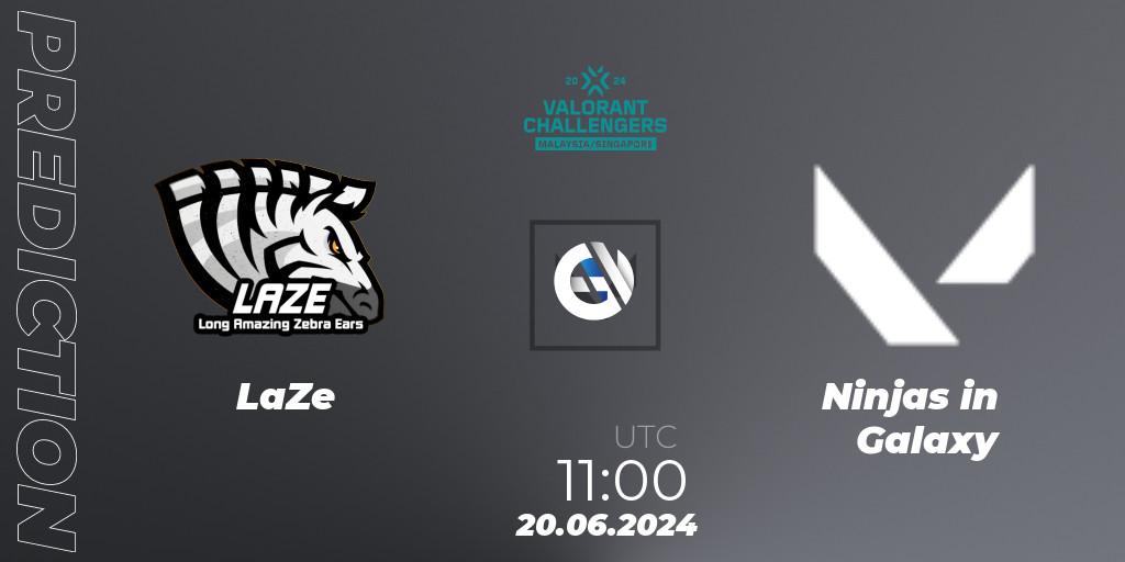 Pronósticos LaZe - Ninjas in Galaxy. 20.06.2024 at 11:10. VALORANT Challengers 2024 Malaysia and Singapore: Split 2 - VALORANT
