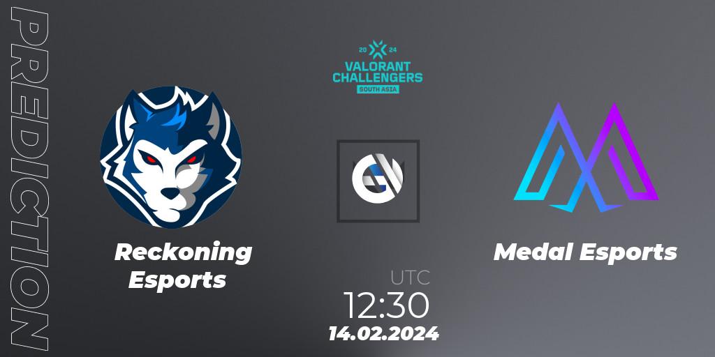 Pronósticos Reckoning Esports - Medal Esports. 14.02.24. VALORANT Challengers 2024: South Asia Split 1 - Cup 1 - VALORANT