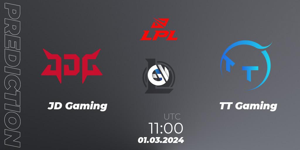 Pronósticos JD Gaming - TT Gaming. 01.03.24. LPL Spring 2024 - Group Stage - LoL