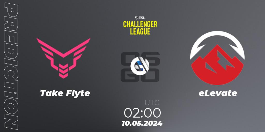 Pronósticos Take Flyte - eLevate. 15.05.2024 at 00:00. ESL Challenger League Season 47: North America - Counter-Strike (CS2)