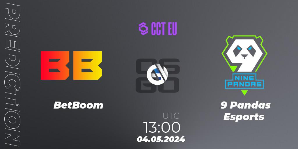 Pronósticos BetBoom - 9 Pandas Esports. 04.05.2024 at 13:00. CCT Season 2 Europe Series 1 - Counter-Strike (CS2)