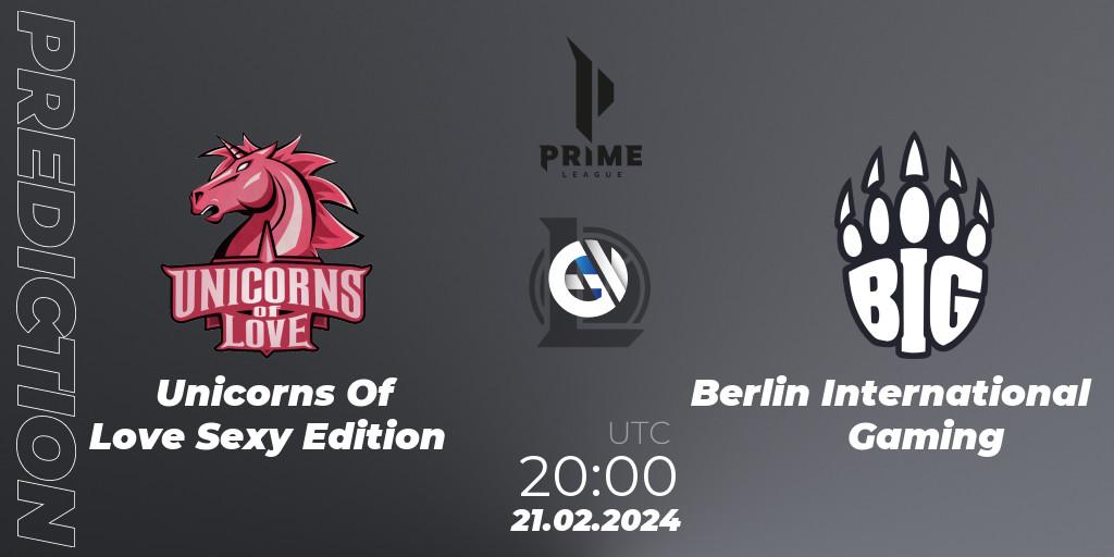 Pronósticos Unicorns Of Love Sexy Edition - Berlin International Gaming. 18.01.24. Prime League Spring 2024 - Group Stage - LoL