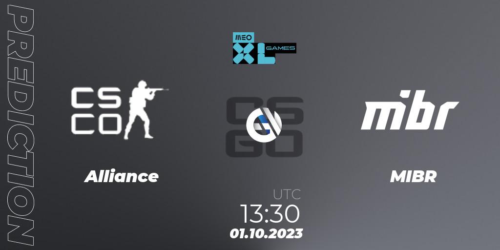 Pronósticos Alliance - MIBR. 01.10.2023 at 13:30. XL Games 2023 - Counter-Strike (CS2)