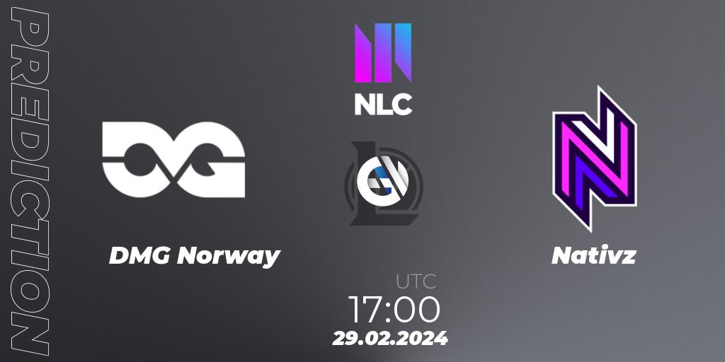 Pronósticos DMG Norway - Nativz. 29.02.24. NLC 1st Division Spring 2024 - LoL