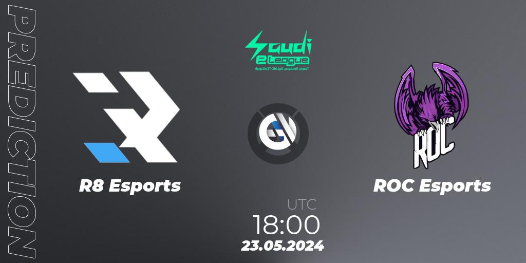 Pronósticos R8 Esports - ROC Esports. 23.05.2024 at 18:00. Saudi eLeague 2024 - Major 2 Phase 2 - Overwatch