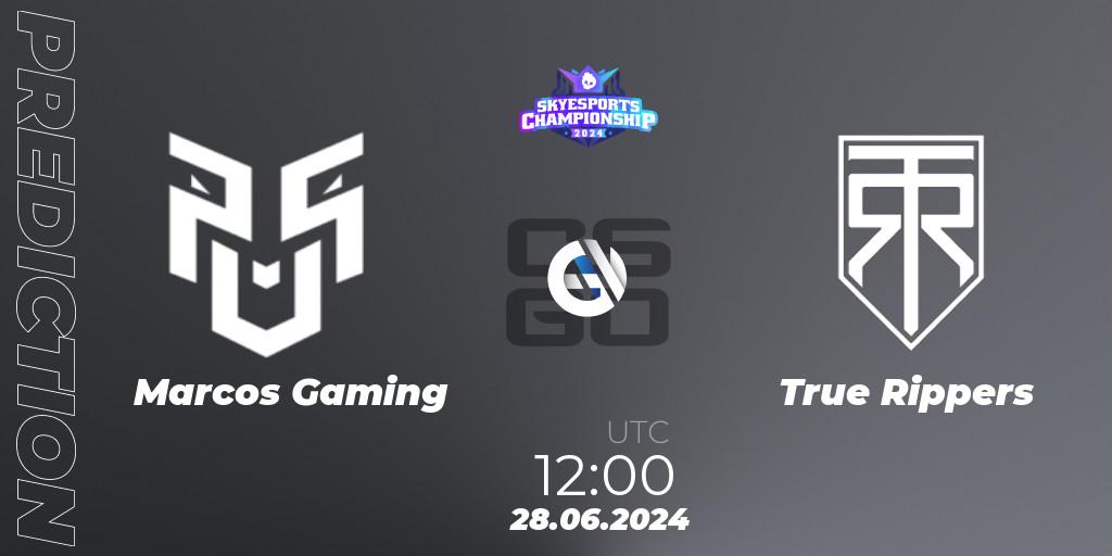 Pronósticos Marcos Gaming - True Rippers. 28.06.2024 at 12:20. Skyesports Championship 2024: Indian Qualifier - Counter-Strike (CS2)