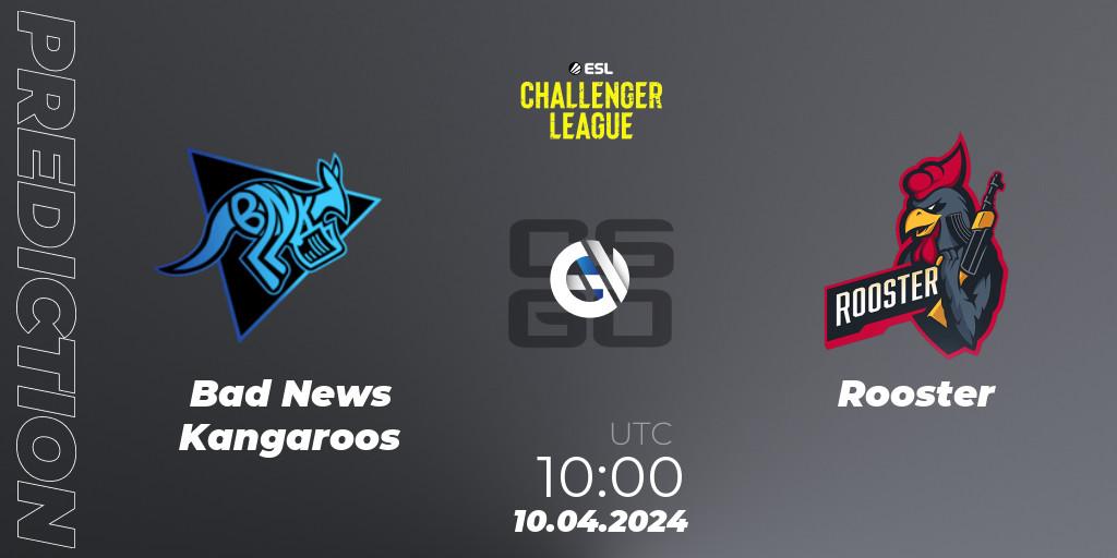 Pronósticos Bad News Kangaroos - Rooster. 10.04.24. ESL Challenger League Season 47: Oceania - CS2 (CS:GO)