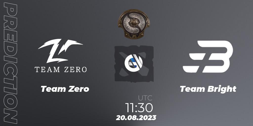 Pronósticos Team Zero - Team Bright. 20.08.2023 at 11:50. The International 2023 - China Qualifier - Dota 2