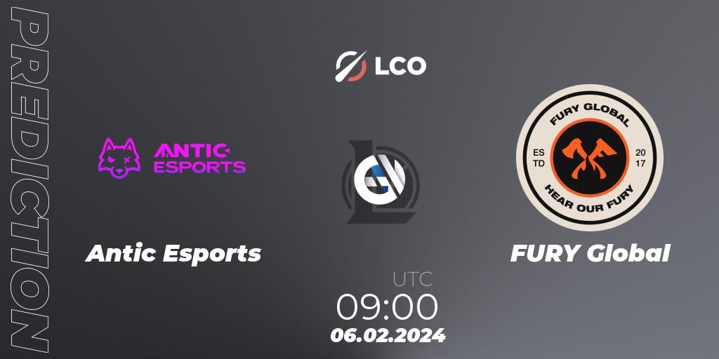 Pronósticos Antic Esports - FURY Global. 06.02.24. LCO Split 1 2024 - Group Stage - LoL