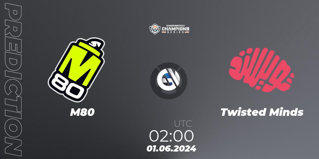 Pronósticos M80 - Twisted Minds. 01.06.2024 at 03:00. Overwatch Champions Series 2024 Major - Overwatch