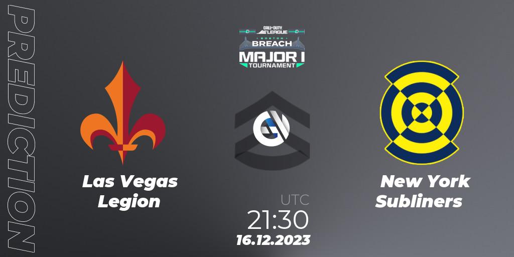 Pronósticos Las Vegas Legion - New York Subliners. 16.12.2023 at 21:30. Call of Duty League 2024: Stage 1 Major Qualifiers - Call of Duty