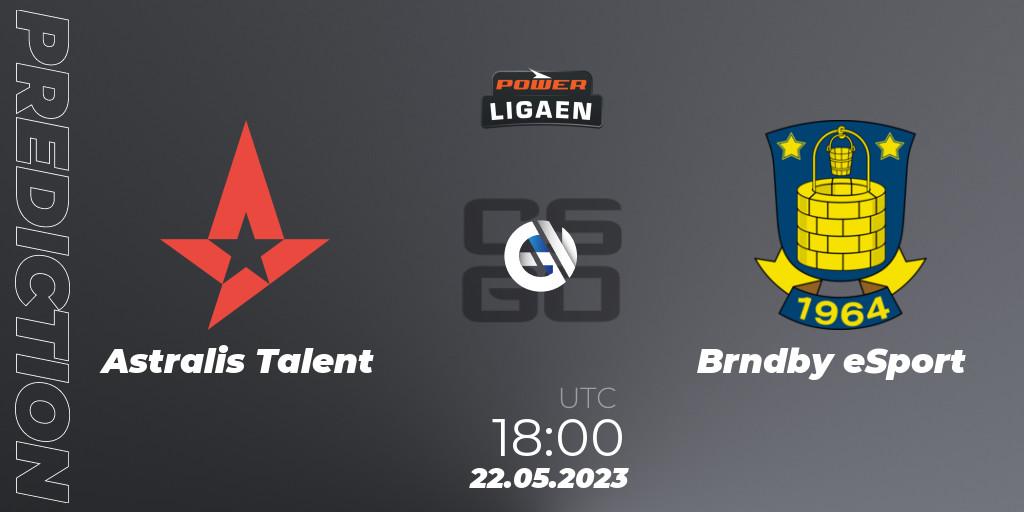 Pronósticos Astralis Talent - Brøndby eSport. 22.05.2023 at 18:00. Dust2.dk Ligaen Season 23 - Counter-Strike (CS2)
