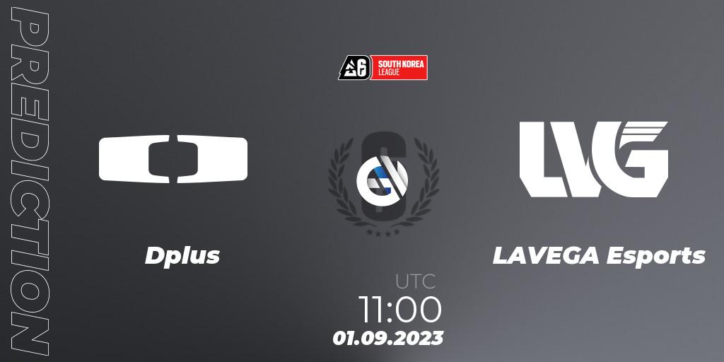 Pronósticos Dplus - LAVEGA Esports. 01.09.2023 at 11:00. South Korea League 2023 - Stage 2 - Rainbow Six