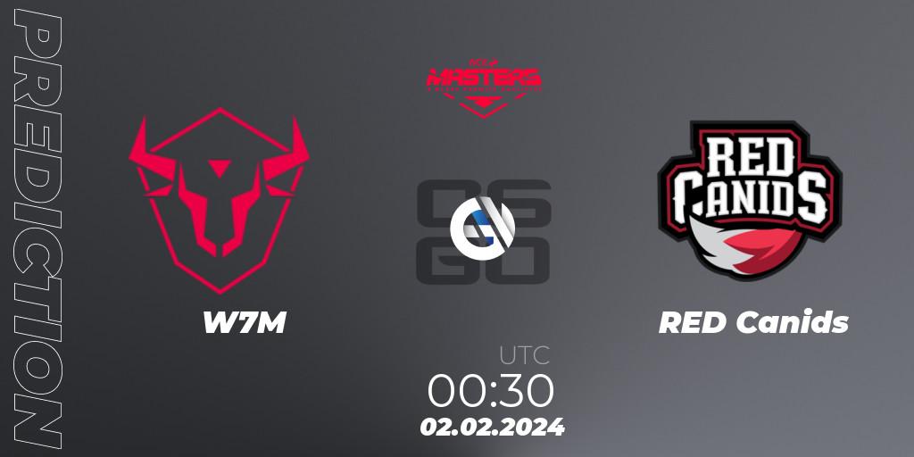 Pronósticos W7M - RED Canids. 02.02.24. ACE South American Masters Spring 2024 - A BLAST Premier Qualifier - CS2 (CS:GO)