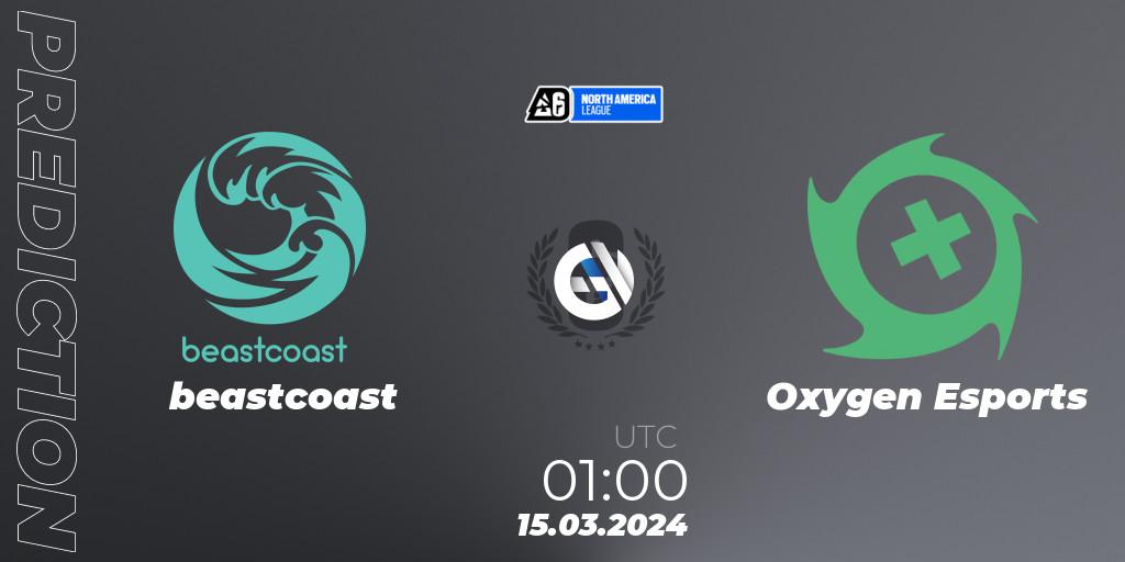 Pronósticos beastcoast - Oxygen Esports. 22.03.24. North America League 2024 - Stage 1 - Rainbow Six