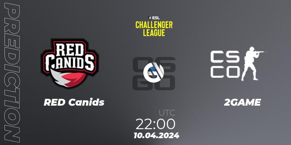 Pronósticos RED Canids - 2GAME. 10.04.24. ESL Challenger League Season 47: South America - CS2 (CS:GO)