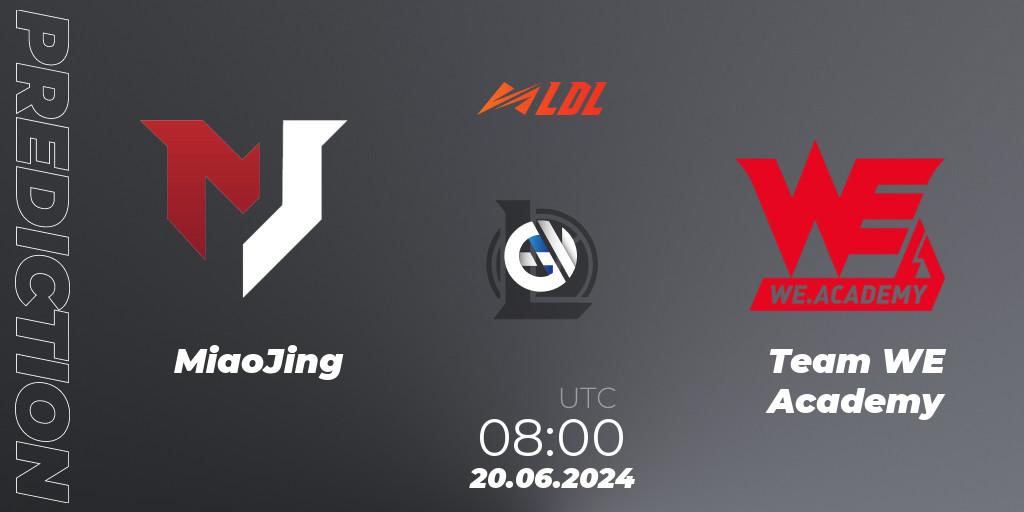 Pronósticos MiaoJing - Team WE Academy. 20.06.2024 at 08:00. LDL 2024 - Stage 3 - LoL