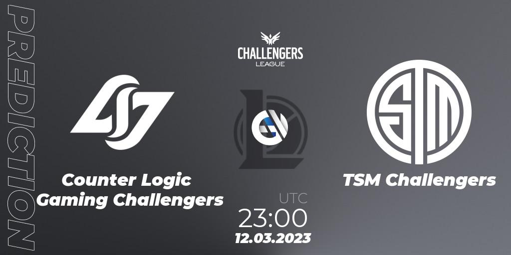 Pronósticos Counter Logic Gaming Challengers - TSM Challengers. 12.03.23. NACL 2023 Spring - Playoffs - LoL
